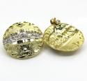 10k yellow gold two tone fancy last supper earrings 