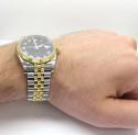 18k yellow gold and stainless steel mens rolex 36mm datejust watch 