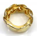 14k yellow gold fancy diamond cuban ring 3.50ct