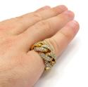 14k yellow gold fancy diamond cuban ring 3.50ct