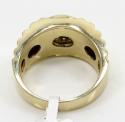 14k yellow gold diamond double arch presidential ring 0.45ct 