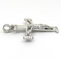 14k white gold bold italian jesus cross 