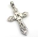 14k yellow and white gold 3d pop up cross 