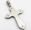14k yellow and white gold 3d pop up cross 