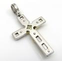 14k white and yellow gold two tone boxed cross 