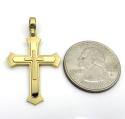 14k yellow gold triple stack pendant 