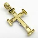 14k yellow and white gold two tone jesus cross 
