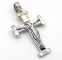 14k yellow and white gold two tone jesus cross 