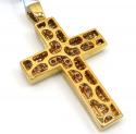 14k yellow or white gold three row cross 2.15ct