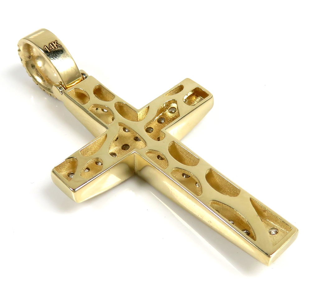 14k yellow gold two row cross 3.29ct - Image 3