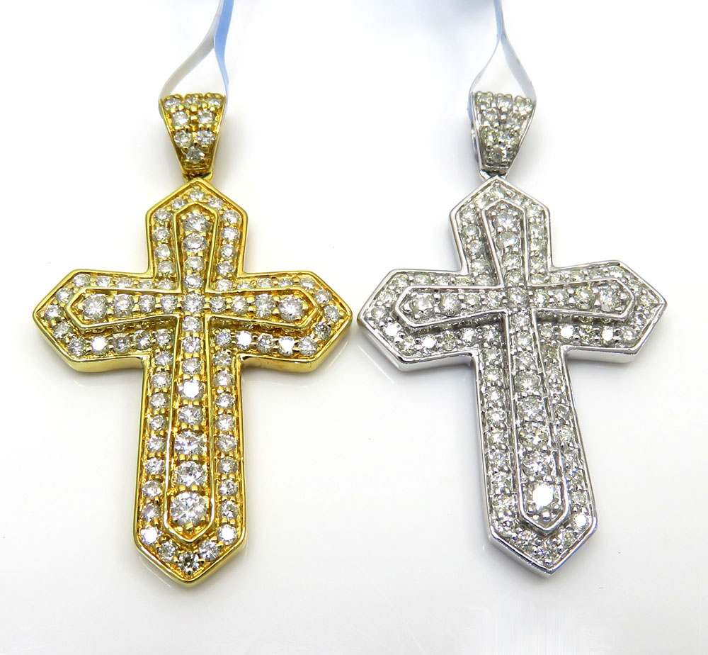 14k yellow or white gold diamond sword cross 0.85ct - Image 2