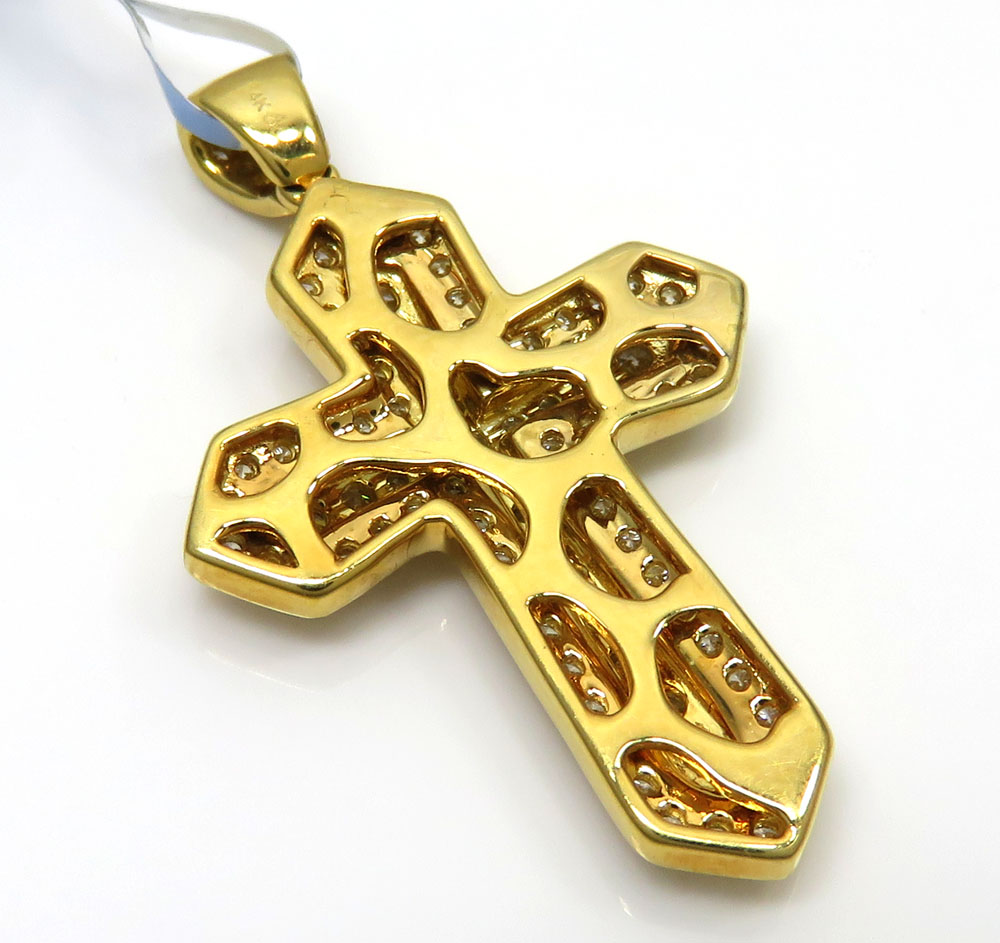 14k yellow or white gold diamond sword cross 0.85ct - Image 5