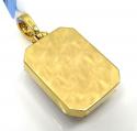 14k yellow gold fully iced diamond octagon pendant 2.70ct