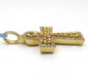 14k yellow or white gold diamond cuban cross 1.48ct