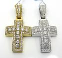 14k yellow or white gold diamond boxed arch cross 2.40ct