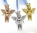 14k yellow white or rose gold mini crowned diamond baby cherub pendant 0.11ct