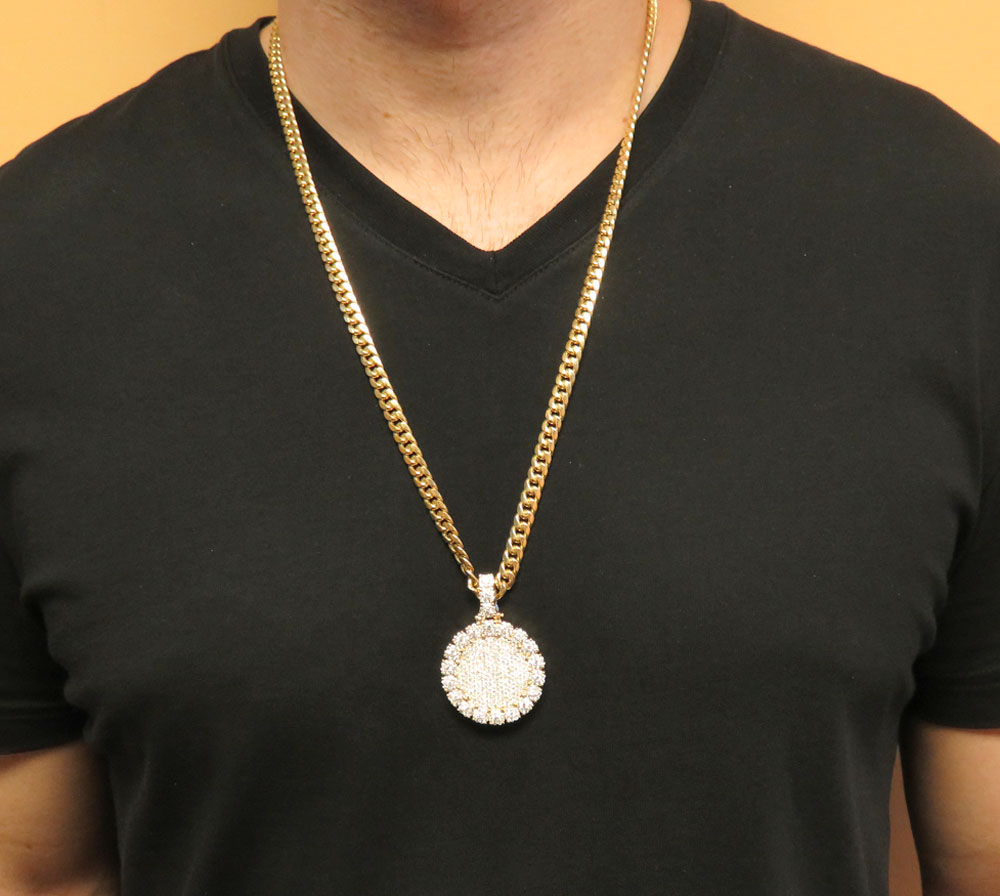 Gold mens medallion on sale