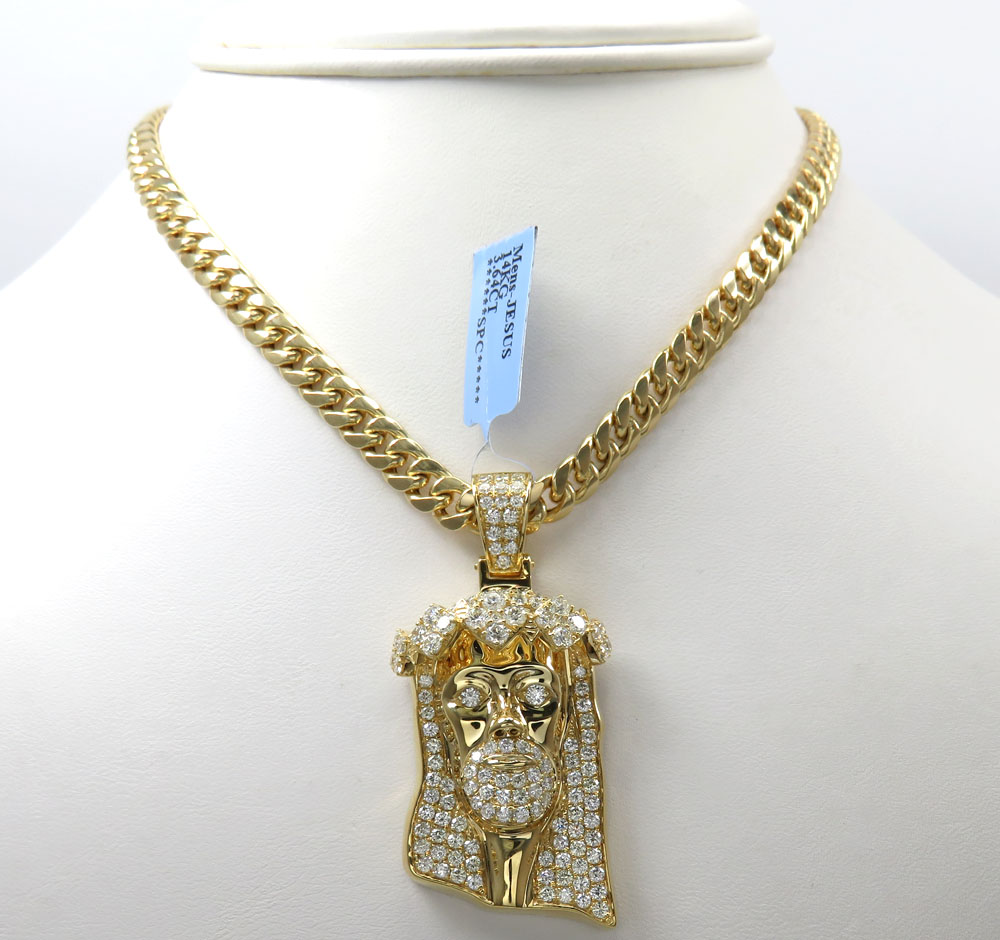 Gold jesus piece necklace Clearance