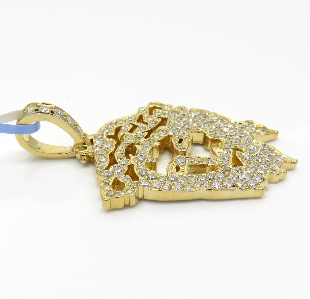 14k yellow or white gold stencil jesus piece 1.51ct - Image 4