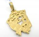 14k yellow or white gold stencil jesus piece 1.51ct