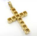 14k yellow or white gold 9 diamond cluster cross 2.90ct
