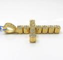 14k yellow or white gold nine diamond cluster cross 3.66ct