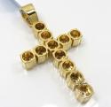 14k yellow or white gold nine diamond cluster cross 3.66ct