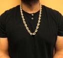 10k yellow gold xl smooth semi hollow rope chain 14mm 24-26 inch