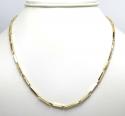 10k yellow gold fancy bullet bar chain 24-30 inch 2.6mm 