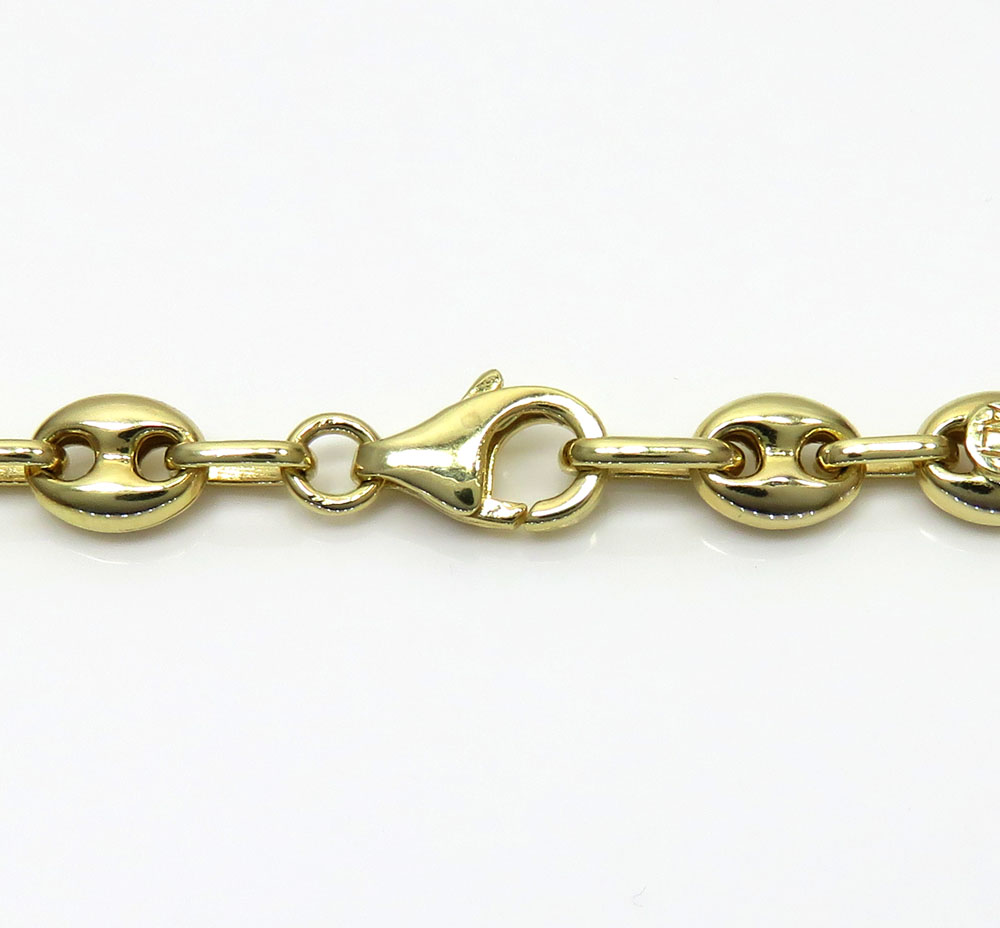 10k yellow gold puffed gucci chain 18-26 inch 6mm - Image 4