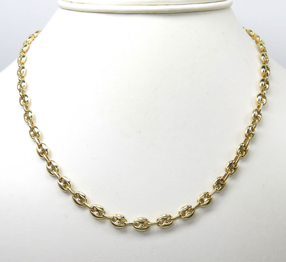 10k yellow gold puffed gucci chain 18-26 inch 6mm - Image 6