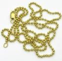 10k yellow gold skinny combat ball link chain 20-28 inch 1.5mm