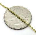 10k yellow gold skinny combat ball link chain 20-28 inch 1.5mm