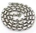  baraka 18k white gold kardano collection box link chain 0.02ct 26 inch 