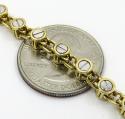 Baraka 18k two tone gold space run collection screw bracelet 0.02ct