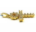 14k yellow gold diamond cluster prong ankh cross 1.10ct