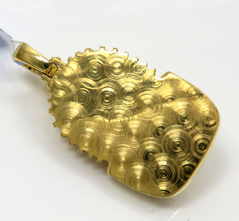 14k yellow gold diamond pharaoh pendant 0.82ct
