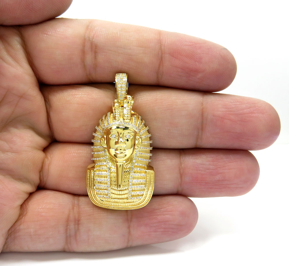 14k yellow gold diamond pharaoh pendant 0.82ct - Image 5