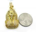 14k yellow gold diamond pharaoh pendant 0.82ct