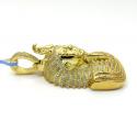 14k yellow gold diamond pharaoh pendant 0.82ct
