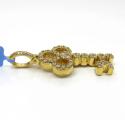 14k yellow gold medium diamond key pendant 1.44ct