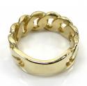 14k yellow gold 9mm solid cuban link ring