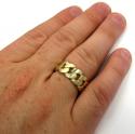 14k yellow gold 9mm solid cuban link ring