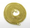 10k yellow gold hollow skinny franco link chain 18-26 inch 1.8mm