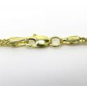10k yellow gold hollow skinny franco link chain 18-26 inch 1.8mm