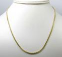 10k yellow gold hollow skinny franco link chain 18-26 inch 1.8mm
