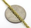 10k yellow gold skinny hollow wheat chain 20-24 inch 2.50mm