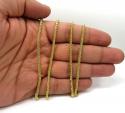 10k yellow gold skinny hollow wheat chain 20-24 inch 2.50mm