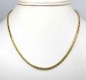 10k yellow gold skinny hollow wheat chain 20-24 inch 2.50mm