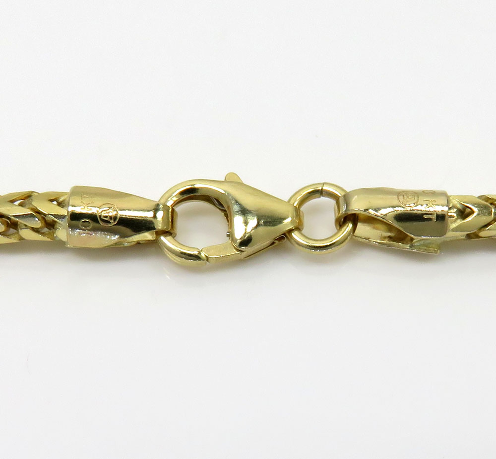 10k yellow gold solid tight franco box chain 20-24 inch 2.20mm